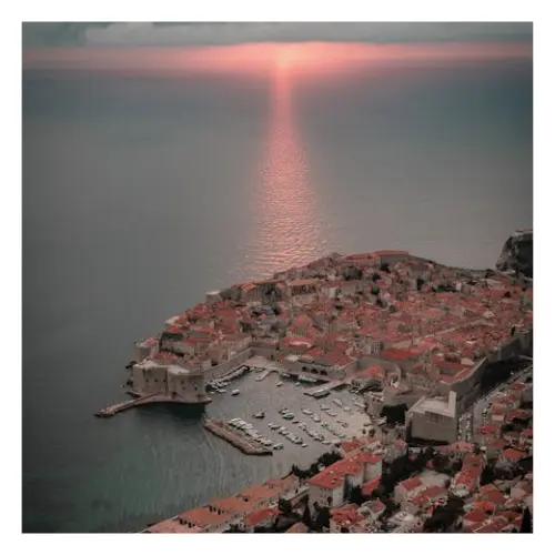 sunset on a cloudy day dubrovnik