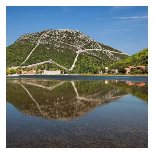 ston walls from distance